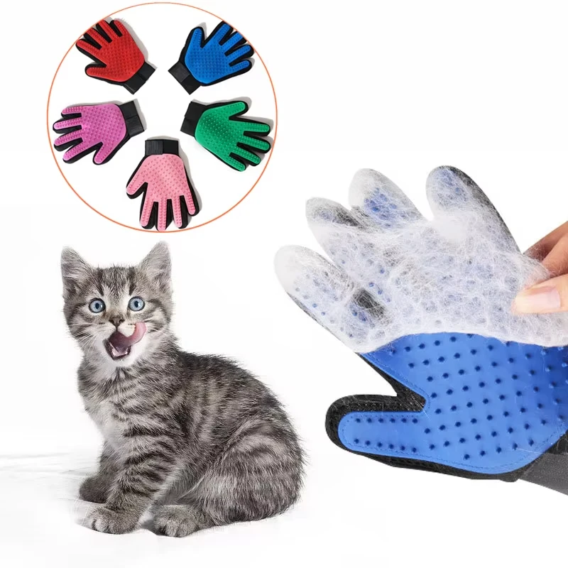 Rubber Glove Cleaning - ถุงมือสำหรับสัตว์เลี้ยง ถุงมือแปรงขนแมว ถุงมือกำจัดขนสัตว์ หวีสำหรับสุนัขและแมว แปรงอาบน้ำ กำจัดขน