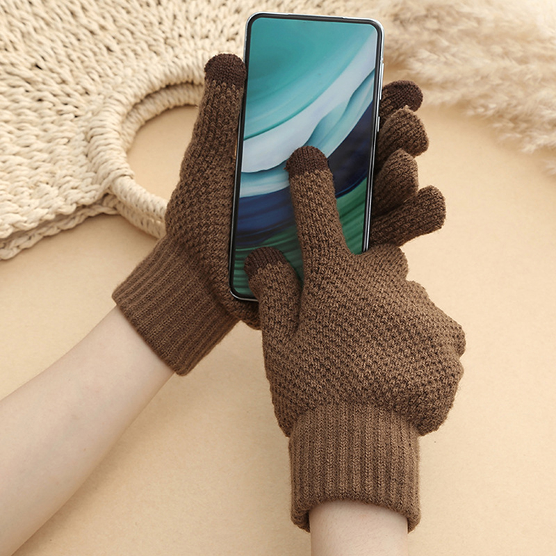 Wool Glove Lined - ถุงมือหน้าหนาวสำหรับผู้ชายปี 2025 ถุงมือหน้าหนาวแบบมีซิปหน้าจอสัมผัส บุขนแกะ ถุงมือไหมพรมสำหรับอากาศหนาวเย็นสำหรับผู้ชาย