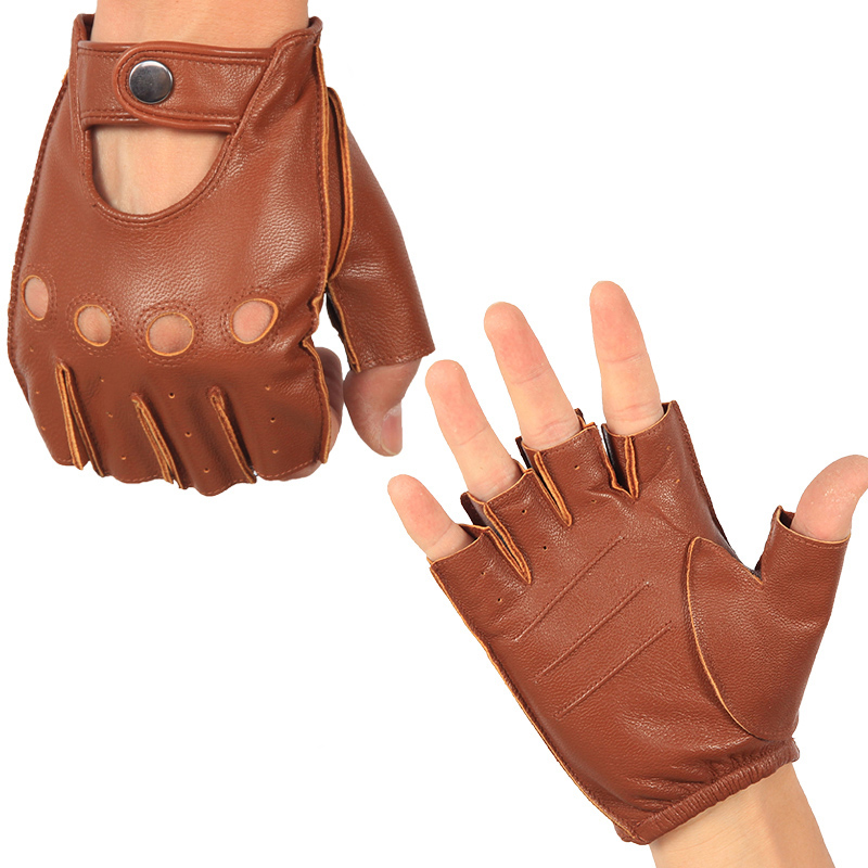 คุณภาพสูงของแท้หนัง Semi-Finge - Leather Driving Glove บทวิจารณ์และราคา
