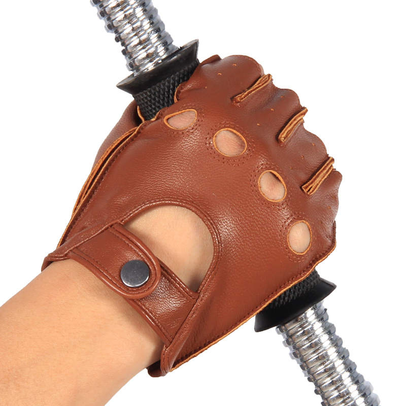 คุณภาพสูงของแท้หนัง Semi-Finge - Leather Driving Glove บทวิจารณ์และราคา