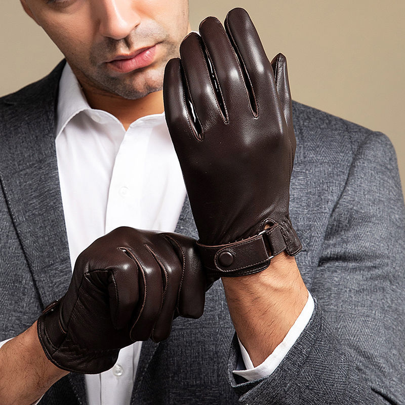 2024 ชายSheepskinถุงมือหนังแฟช - Leather Driving Glove บทวิจารณ์และราคา