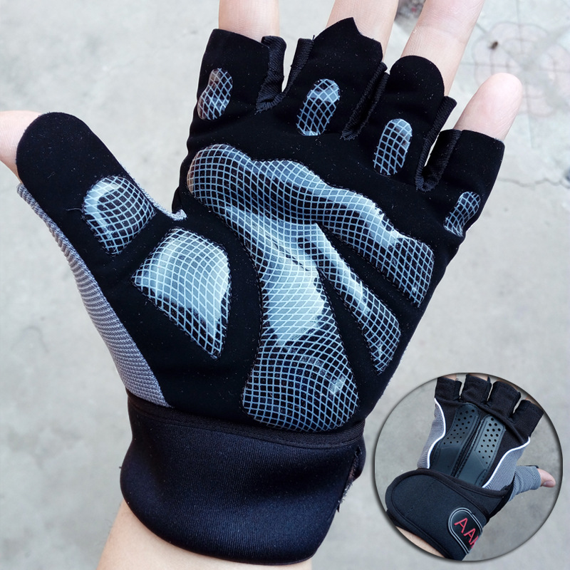 ถุงมือครึ่งนิ้วถุงมือป้องกันสำ - Workout Glove Gym บทวิจารณ์และราคา