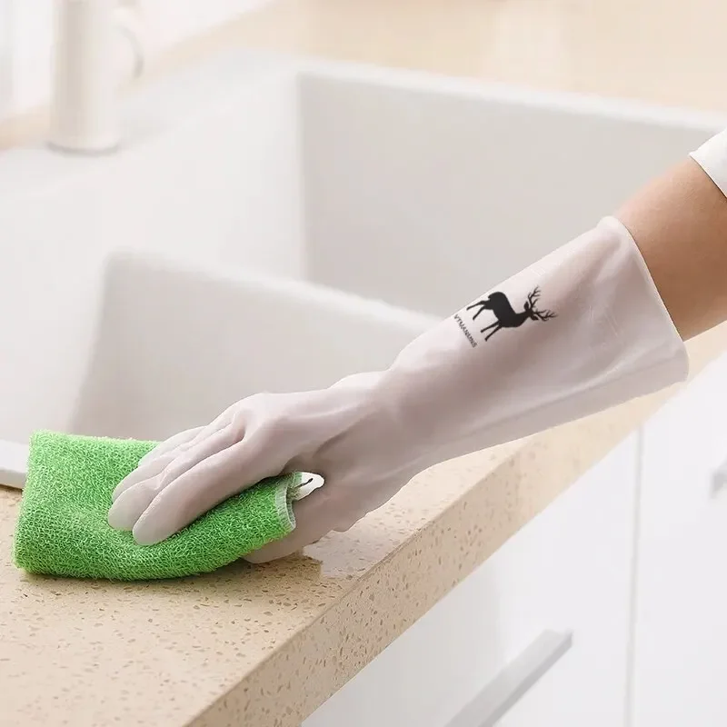 ถุงมือยางอเนกประสงค์ - หนาและก - Rubber Glove Cleaning บทวิจารณ์และราคา