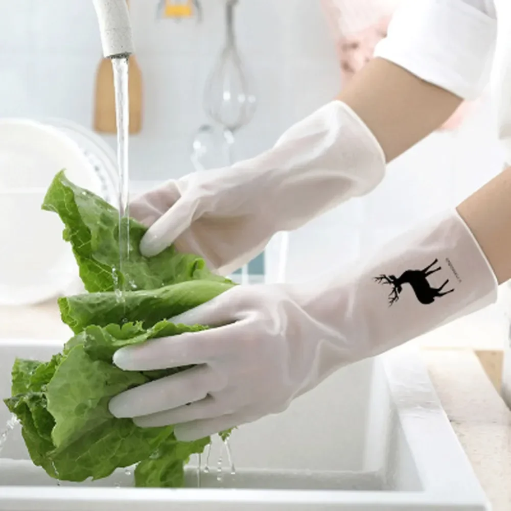 ถุงมือยางอเนกประสงค์ - หนาและก - Rubber Glove Cleaning บทวิจารณ์และราคา