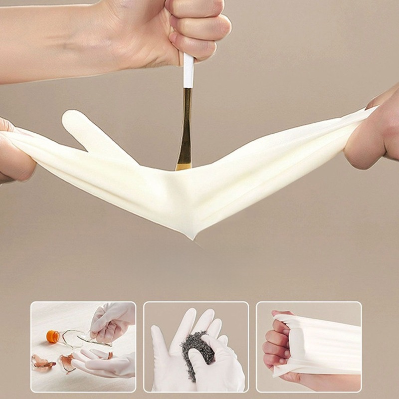 ถุงมือล้างจานไนไตรล์ หนา กันน้ - Dish Glove Rubber บทวิจารณ์และราคา