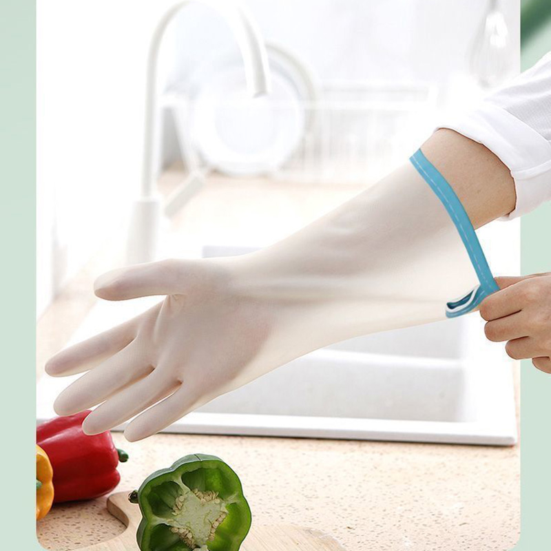 ถุงมือล้างจานไนไตรล์ หนา กันน้ - Dish Glove Rubber บทวิจารณ์และราคา